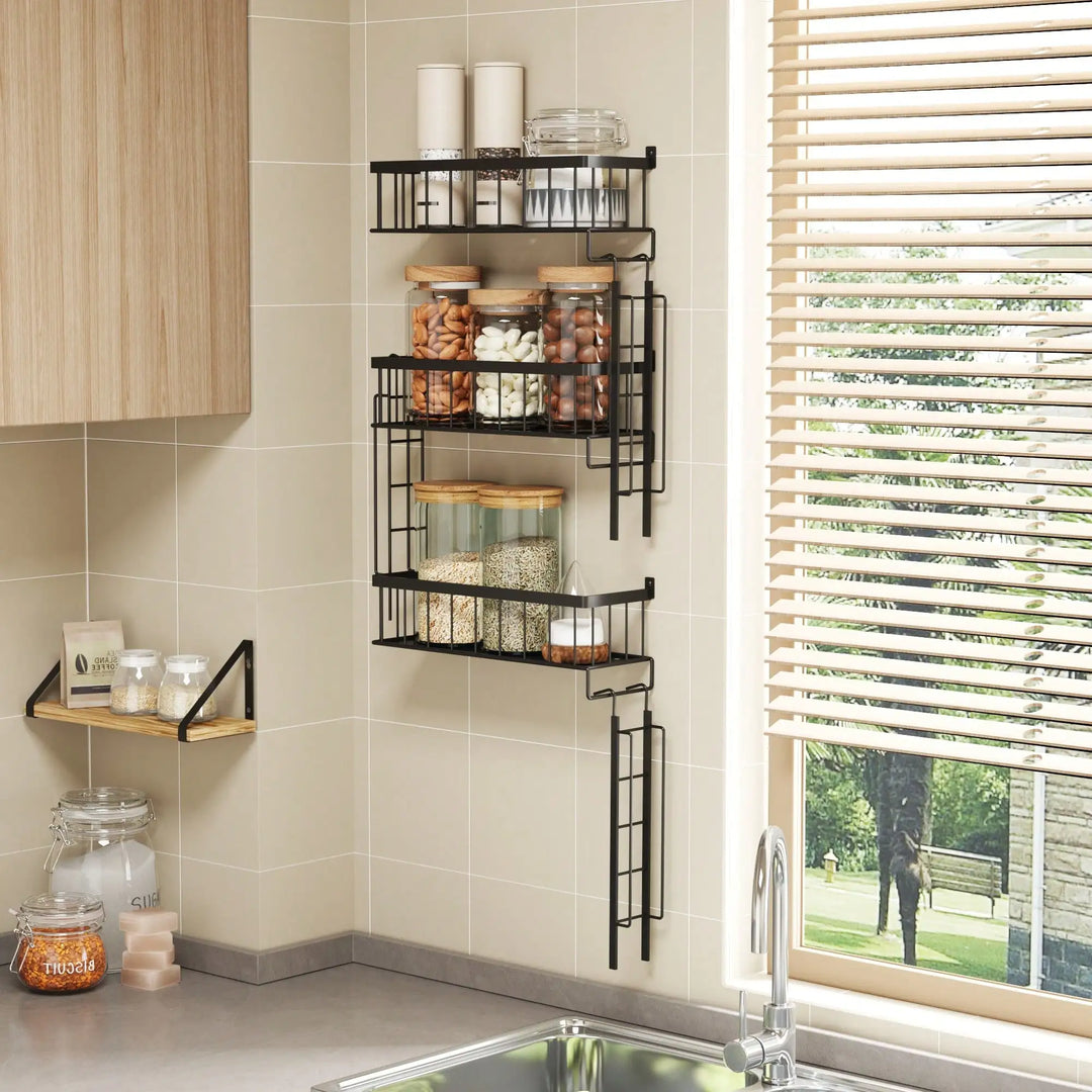 Elevare Wall Storage Shelf – Multi-Tier Metal Display Rack