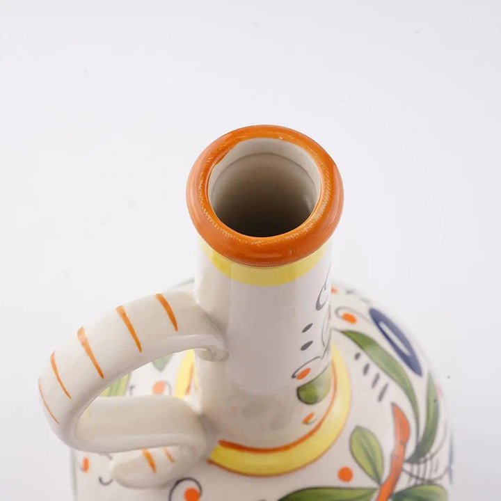 Tuscan Market Ceramic Oil Bottle – Decorative Olive Oil & Vinegar Dispenser