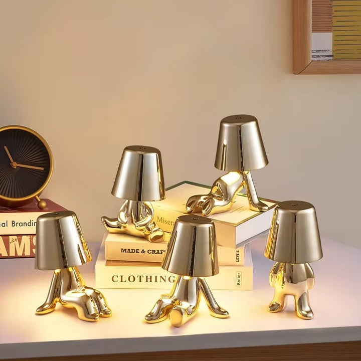 Goldman Figure Table Lamp – Sculptural Gold Bedside Light