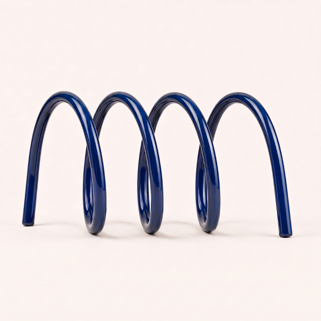 Fizzle | Bold Coil Metal Bookshelf Statement Stand for Desktop Display