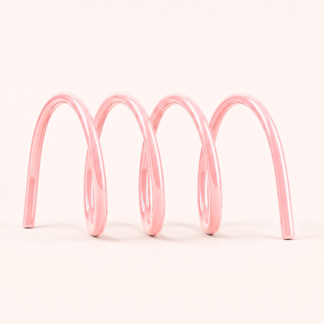 Fizzle | Bold Coil Metal Bookshelf Statement Stand for Desktop Display