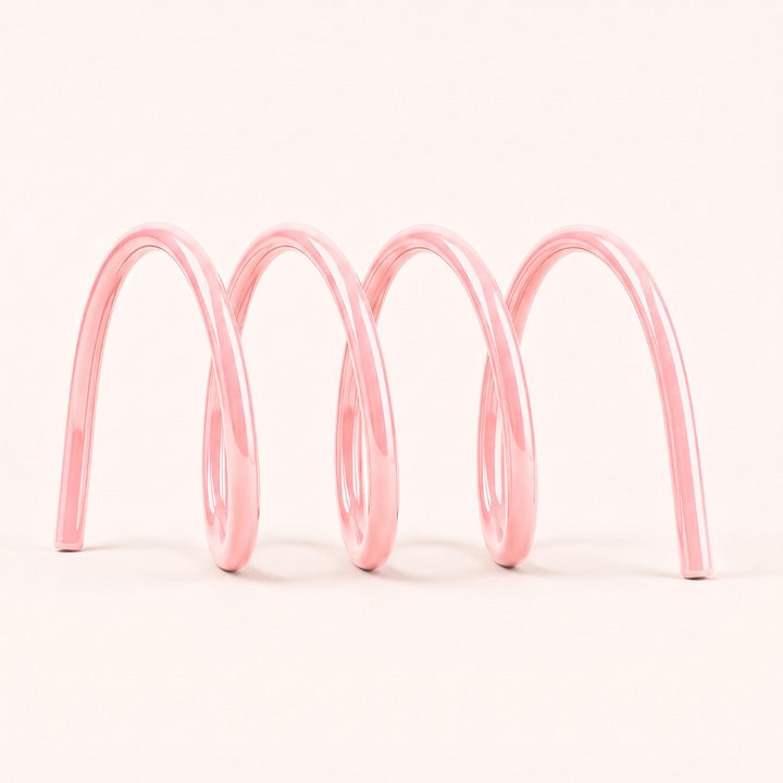 Fizzle | Bold Coil Metal Bookshelf Statement Stand for Desktop Display