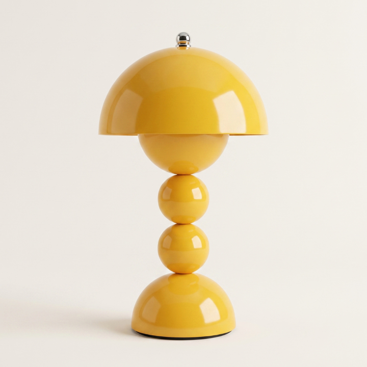 Poppy Stacked Ball Touch LED Table Lamp | Dimmable Rechargeable Nightstand Light