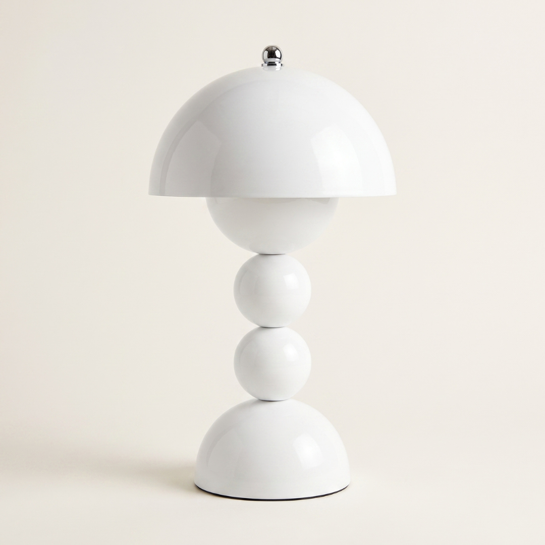 Poppy Stacked Ball Touch LED Table Lamp | Dimmable Rechargeable Nightstand Light