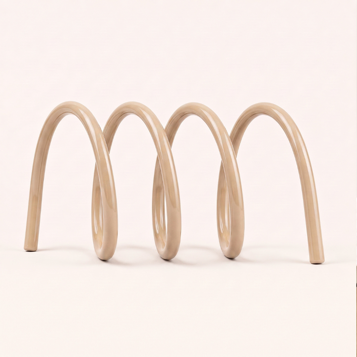 Fizzle | Bold Coil Metal Bookshelf Statement Stand for Desktop Display