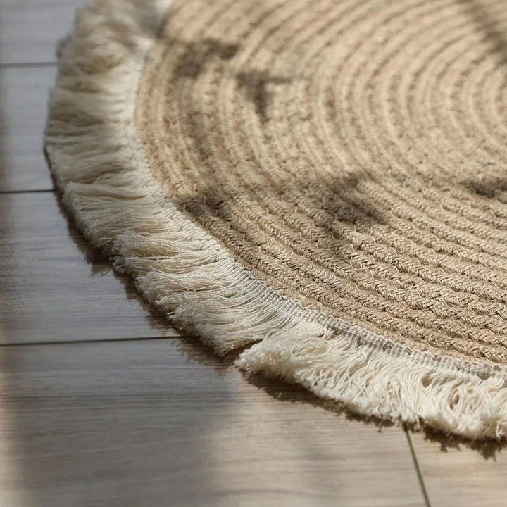 Sierra | Round Floor Mat – Hand-Woven Design, Soft Cotton 1