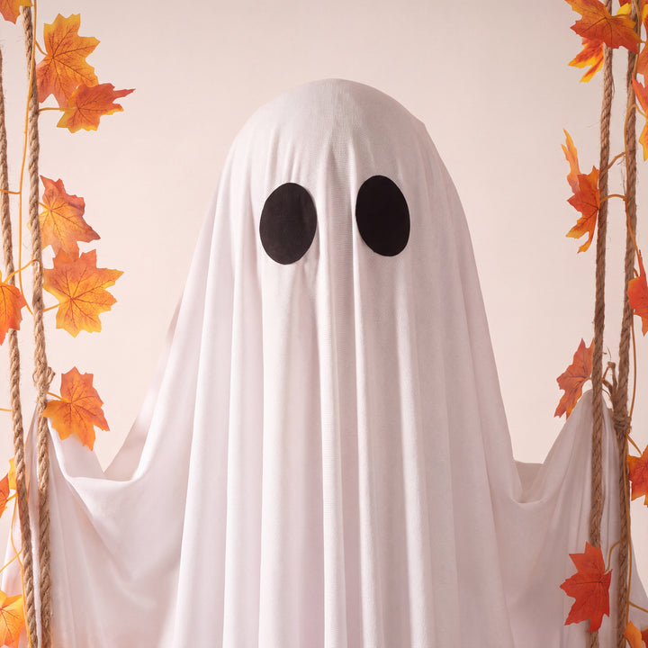 Grim | Light-Up Swinging Ghost Halloween Decoration with Remote-Control LED Effects
