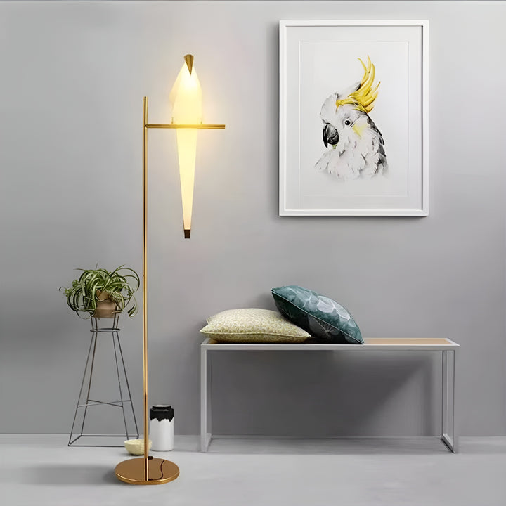 Origami Crane Brass Table & Floor Lamp