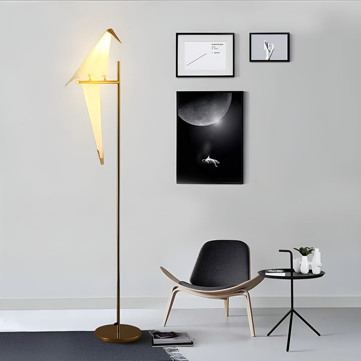 Origami Crane Brass Table & Floor Lamp