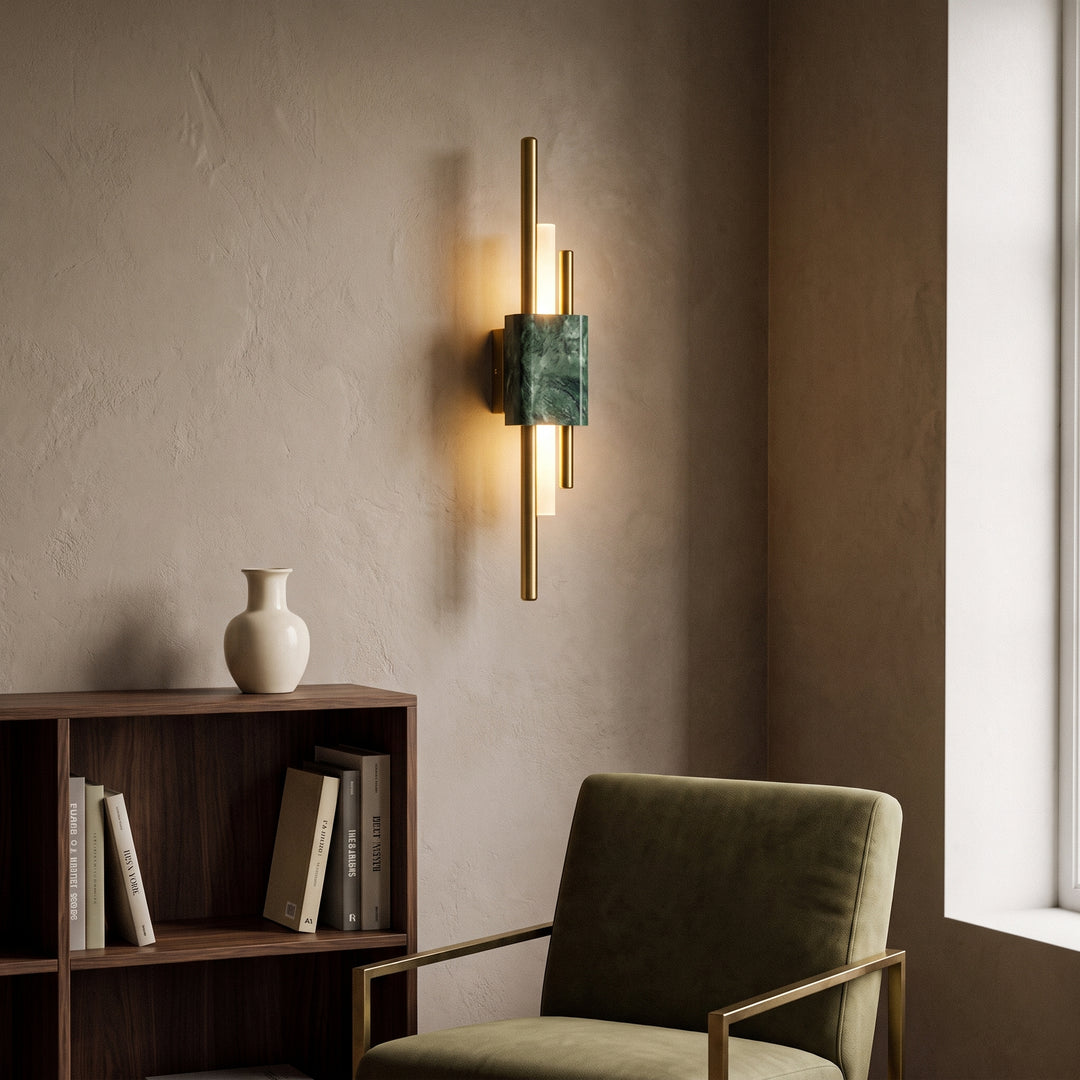 Vero | Contemporary Marble LED Wall Light with Architectural Linear Form
