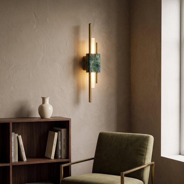 Vero | Contemporary Marble LED Wall Light with Architectural Linear Form