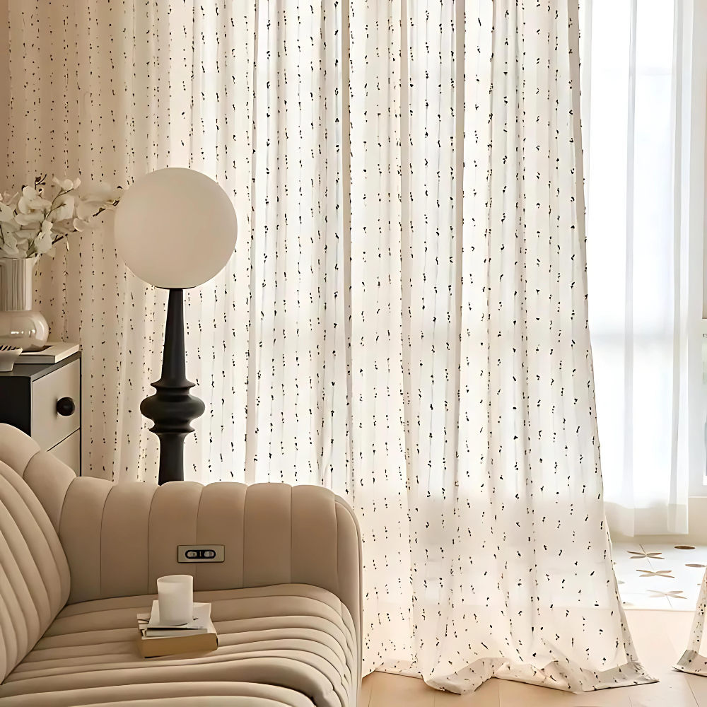 Vireo | Sheer Curtain – Semi-Sheer Opacity, Rainbow Embroidery 4