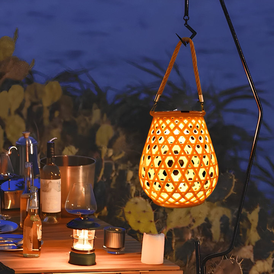 Vireo | Solar Garden Lights – Automatic Dusk Activation, Faux Bamboo Finish 3