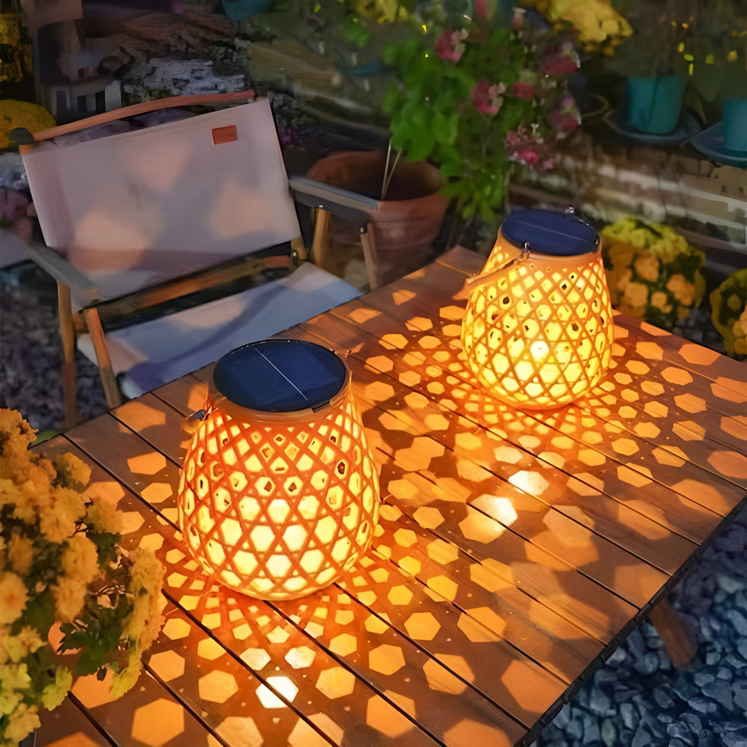 Vireo | Solar Garden Lights – Automatic Dusk Activation, Faux Bamboo Finish 4