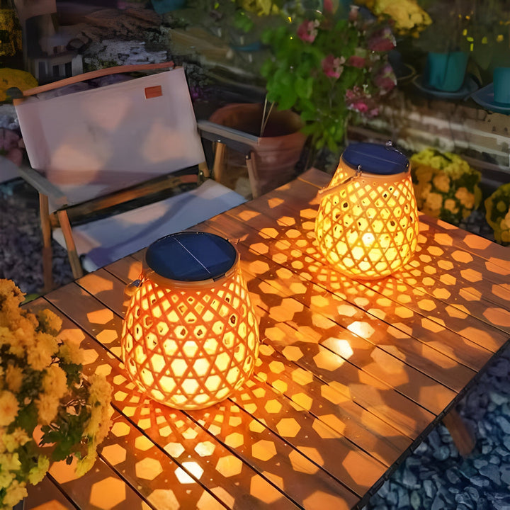 Vireo | Solar Garden Lights – Automatic Dusk Activation, Faux Bamboo Finish 4