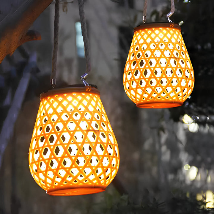Vireo | Solar Garden Lights – Automatic Dusk Activation, Faux Bamboo Finish 5