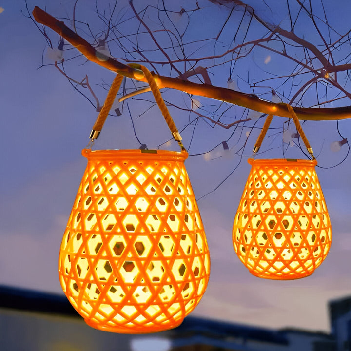 Vireo | Solar Garden Lights – Automatic Dusk Activation, Faux Bamboo Finish 7
