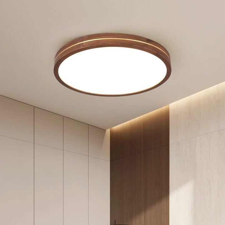 WoodenAura | Elegant Dimmable Flush Mount Ceiling Light with LED 0