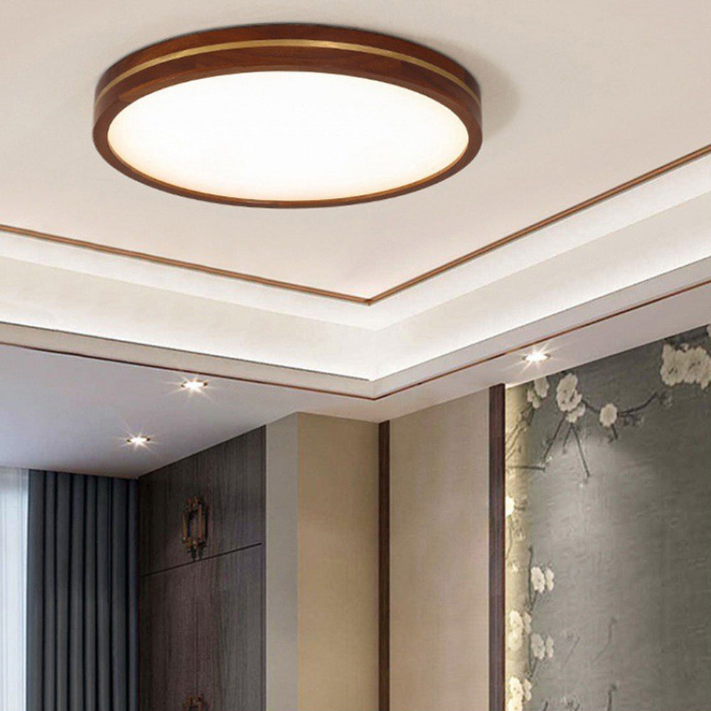 WoodenAura | Elegant Dimmable Flush Mount Ceiling Light with LED 1