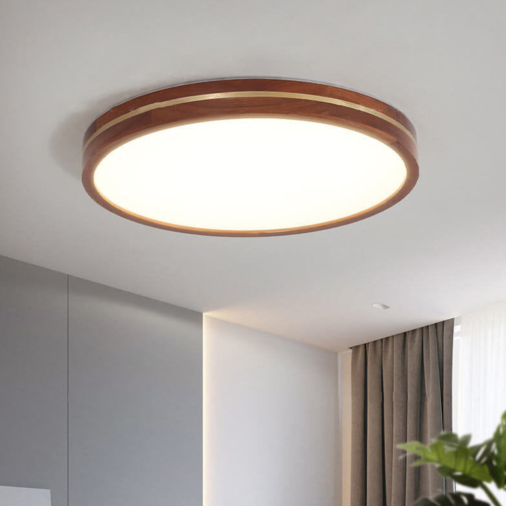 WoodenAura | Elegant Dimmable Flush Mount Ceiling Light with LED 2