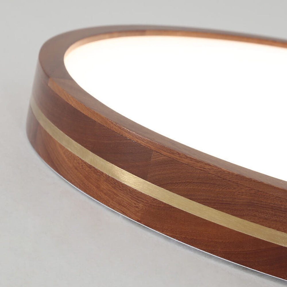 WoodenAura | Elegant Dimmable Flush Mount Ceiling Light with LED 4