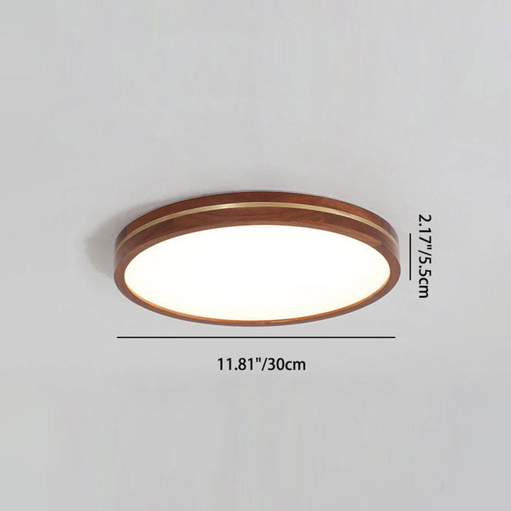 WoodenAura | Elegant Dimmable Flush Mount Ceiling Light with LED 5