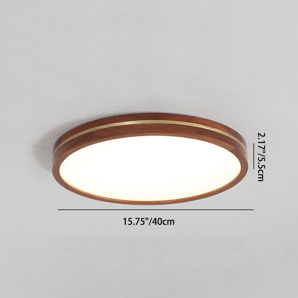 WoodenAura | Elegant Dimmable Flush Mount Ceiling Light with LED 6