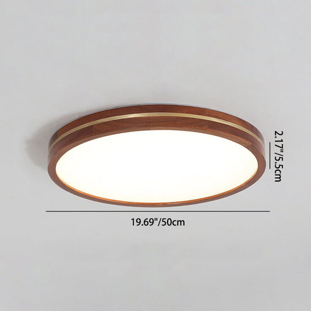 WoodenAura | Elegant Dimmable Flush Mount Ceiling Light with LED 7