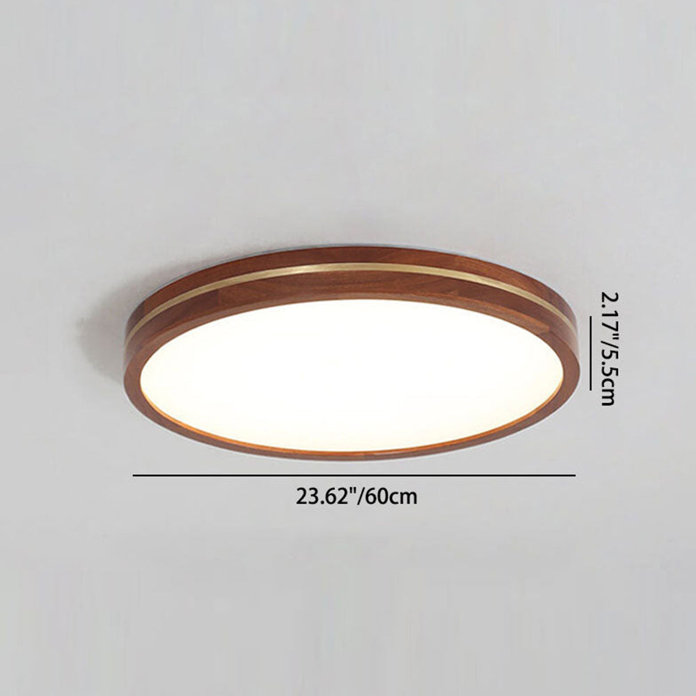 WoodenAura | Elegant Dimmable Flush Mount Ceiling Light with LED 8