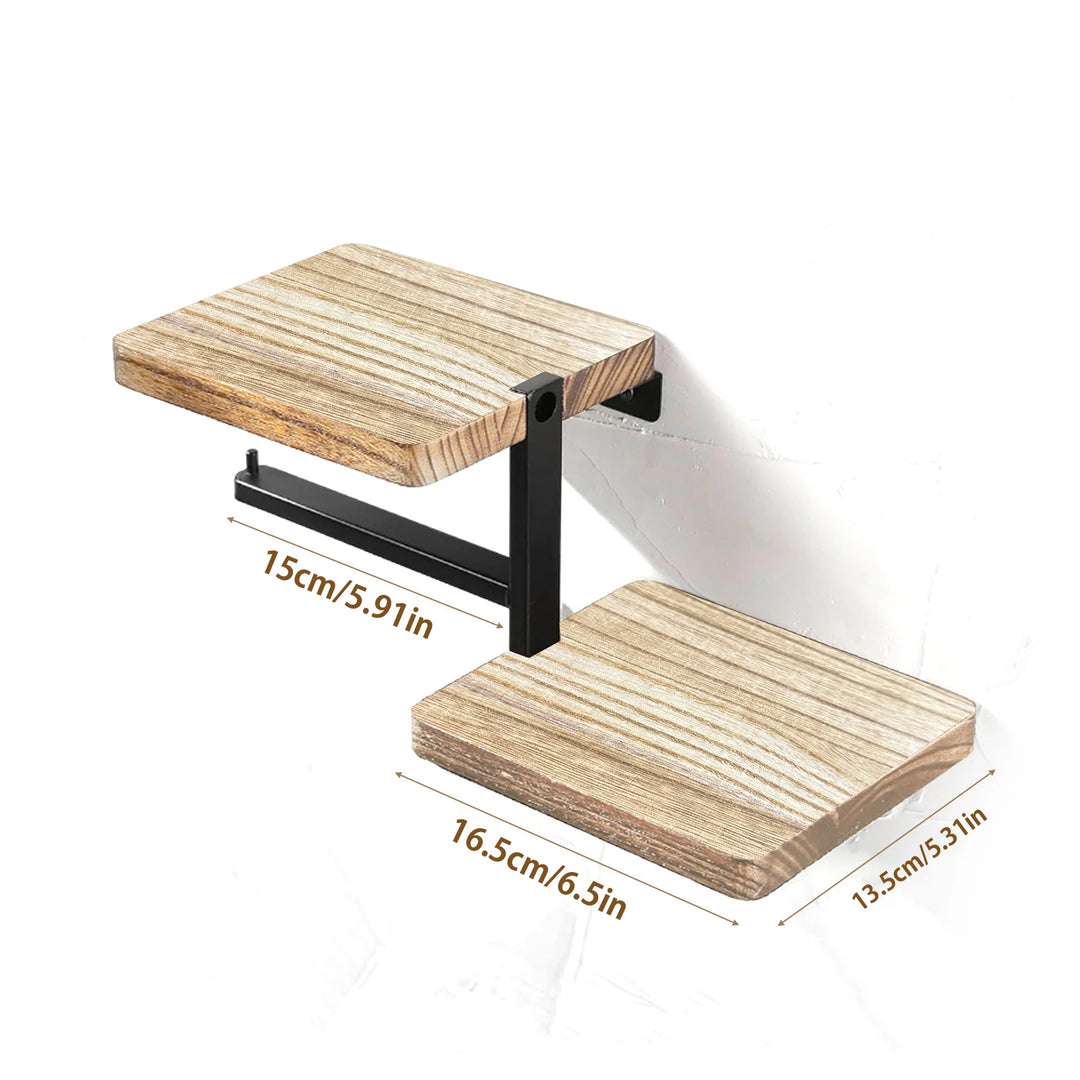 Wooden Paper Towel Holder | Space-Saving Vertical Design for Kitchen & Bathroom Organization 3
