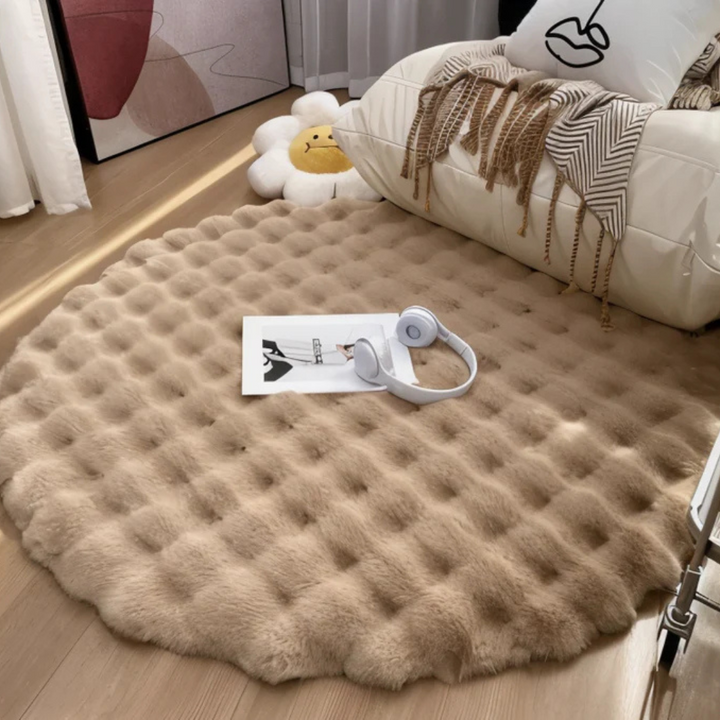 Zyra | Round Rug – Non-Slip Design, Soft Fleece Material 0