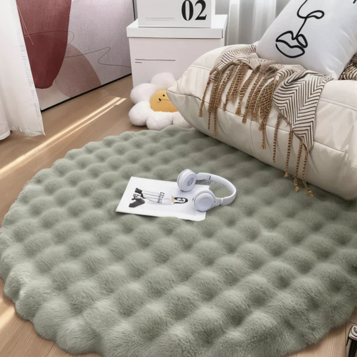 Zyra | Round Rug – Non-Slip Design, Soft Fleece Material 4