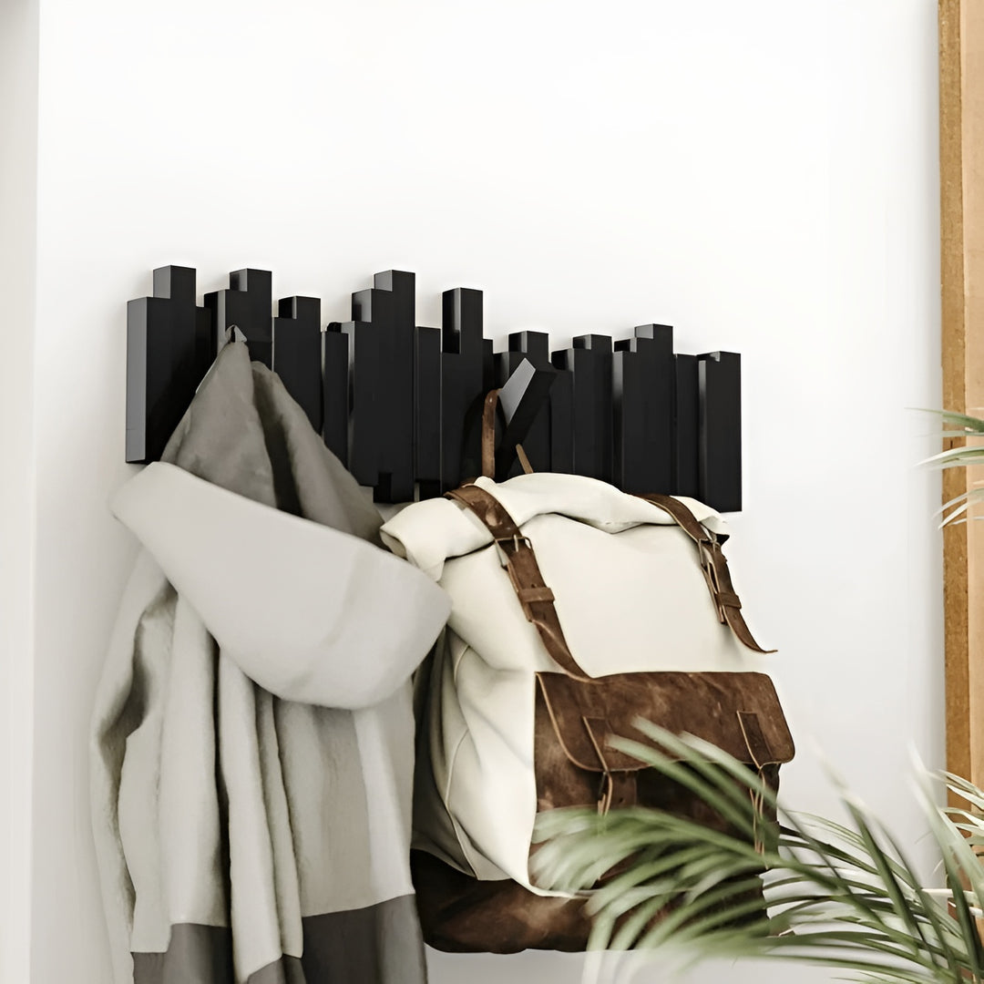 Piano Key Coat Rack – Solid Wood Wall Hooks
