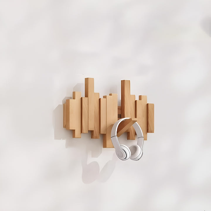 Piano Key Coat Rack – Solid Wood Wall Hooks