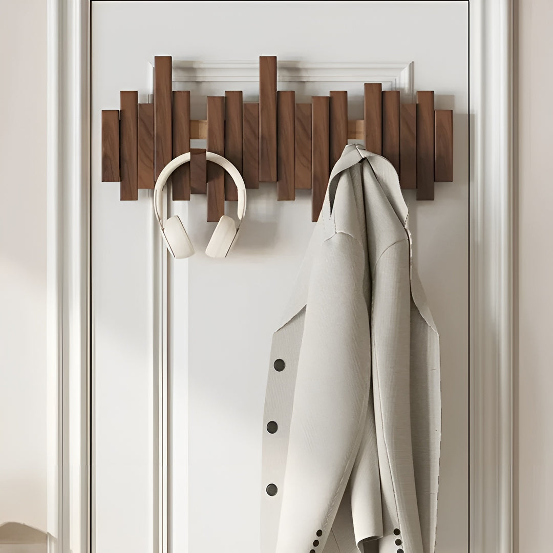 Piano Key Coat Rack – Solid Wood Wall Hooks