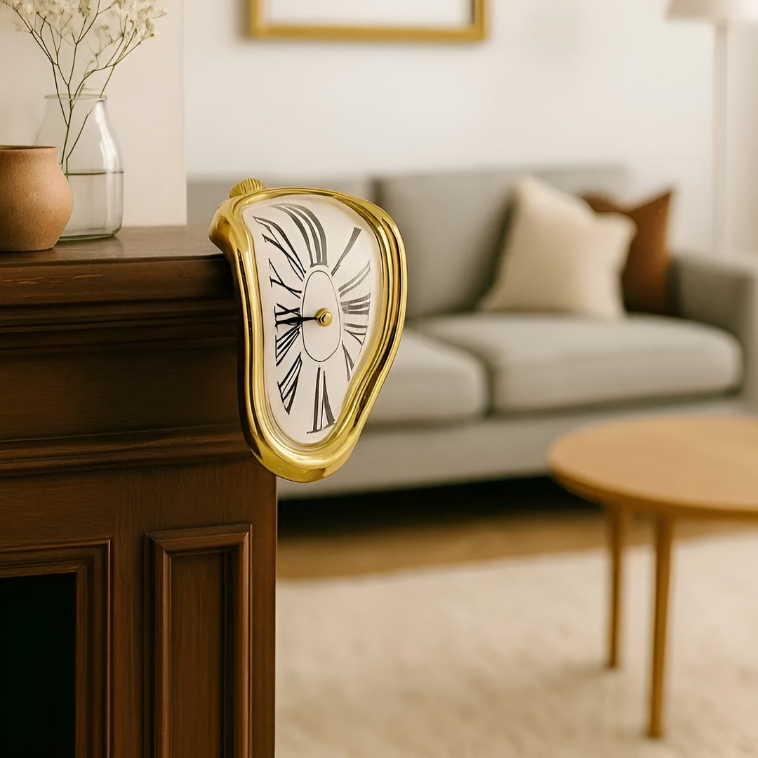 Melted Meridian Surreal Shelf-Hanging Clock