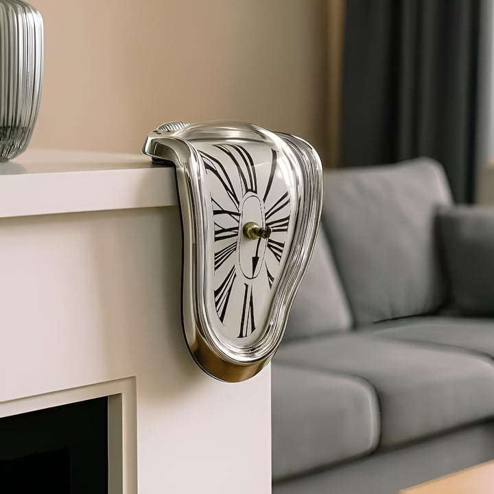 Melted Meridian Surreal Shelf-Hanging Clock