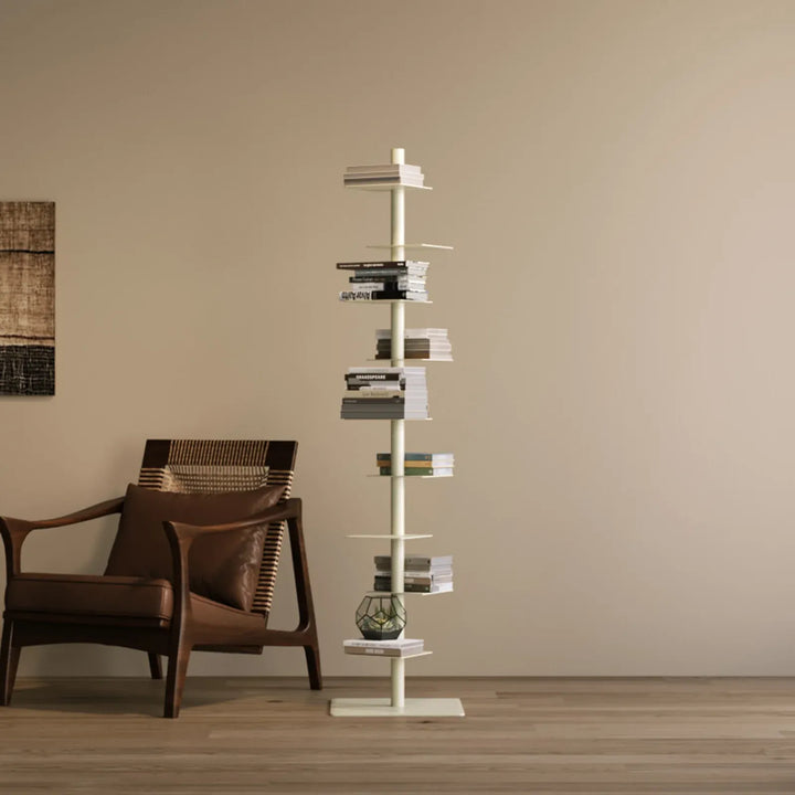 Novo Tower Shelf | Slim Rotating Metal Bookshelf