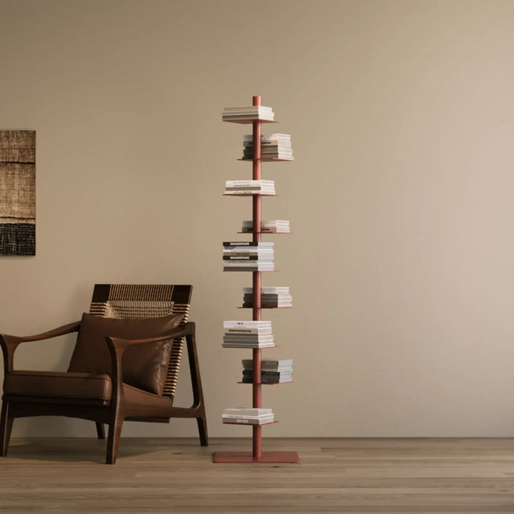 Novo Tower Shelf | Slim Rotating Metal Bookshelf