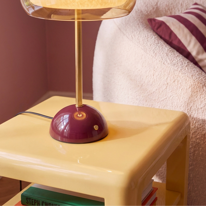 Lido | Retro Mushroom Table Lamp, Colorful Bedside Lamp
