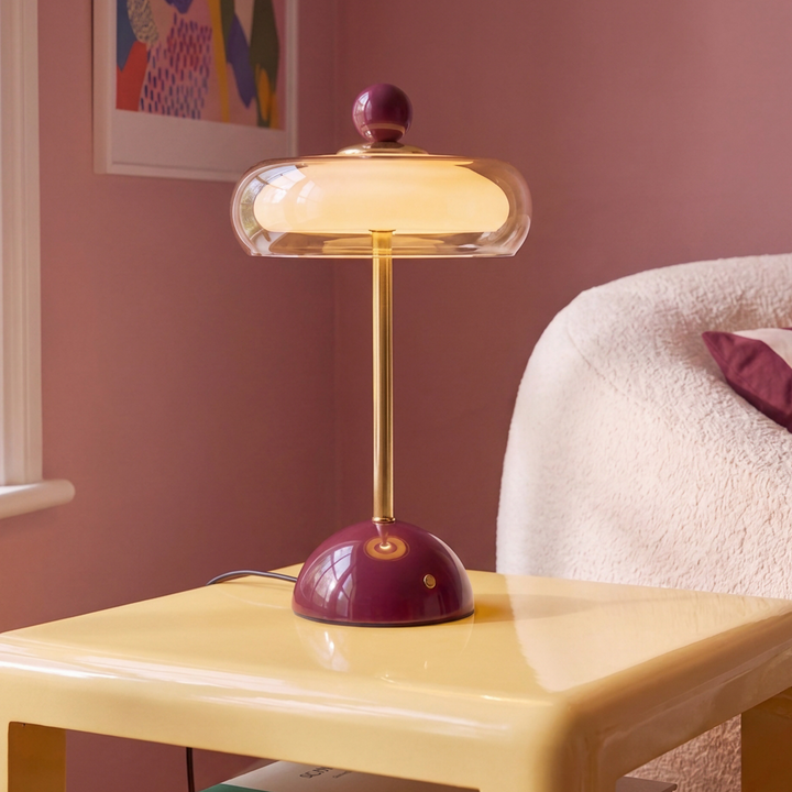 Lido | Retro Mushroom Table Lamp, Colorful Bedside Lamp