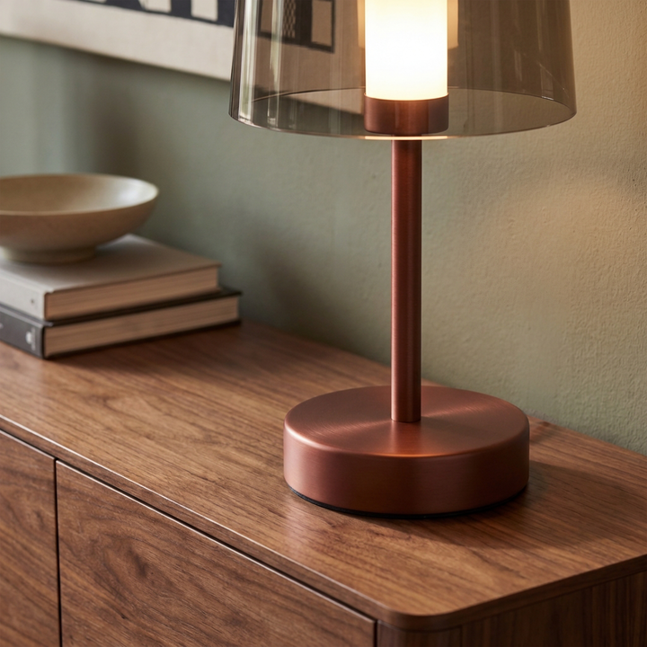 Cloche | Rechargeable Touch Table Lamp, Cordless LED Bedside Lamp